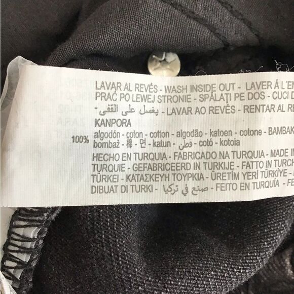 Zara Black Baggy Cropped Jeans New Size 8 - Picture 4 of 13